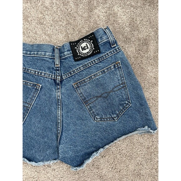 Vintage LEI High Waisted Jean Shorts Dark Wash Size 13 - Picture 2 of 7